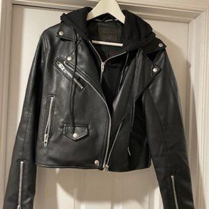 Fake Leather Moto Jacket